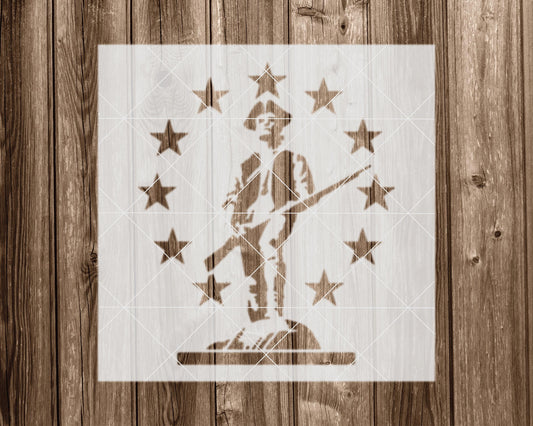 Minuteman Soldier 1776 Stencil, Reusable Stencil For Painting, 2289