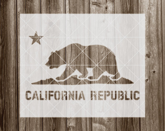 California Flag Stencil, Reusable Stencil For Painting, 2129