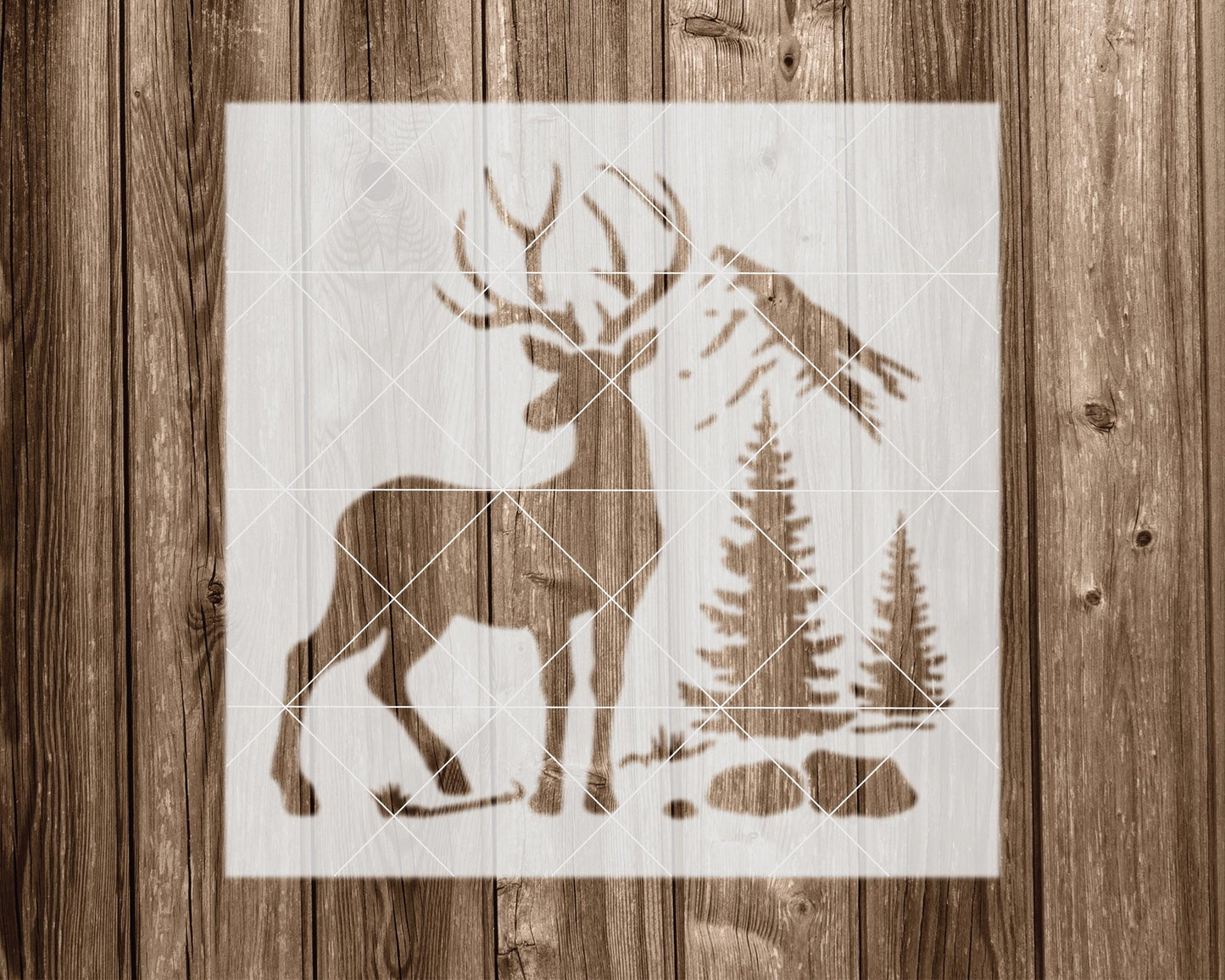 Deer Stencil, Reusable Stencil For Painting, 2123