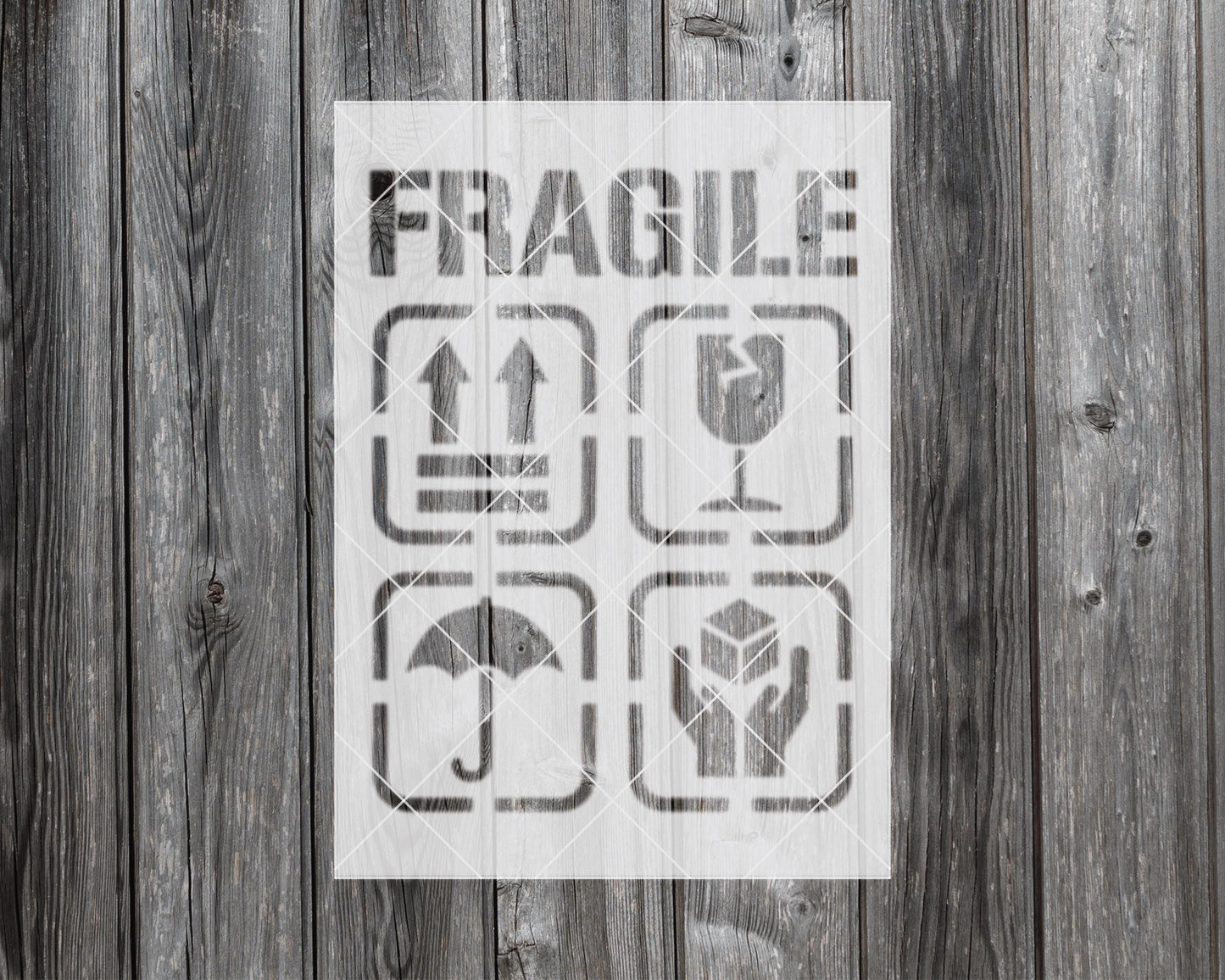 Fragile Stencil Mylar - Reusable Flexible Commercial Painting Tool 2417