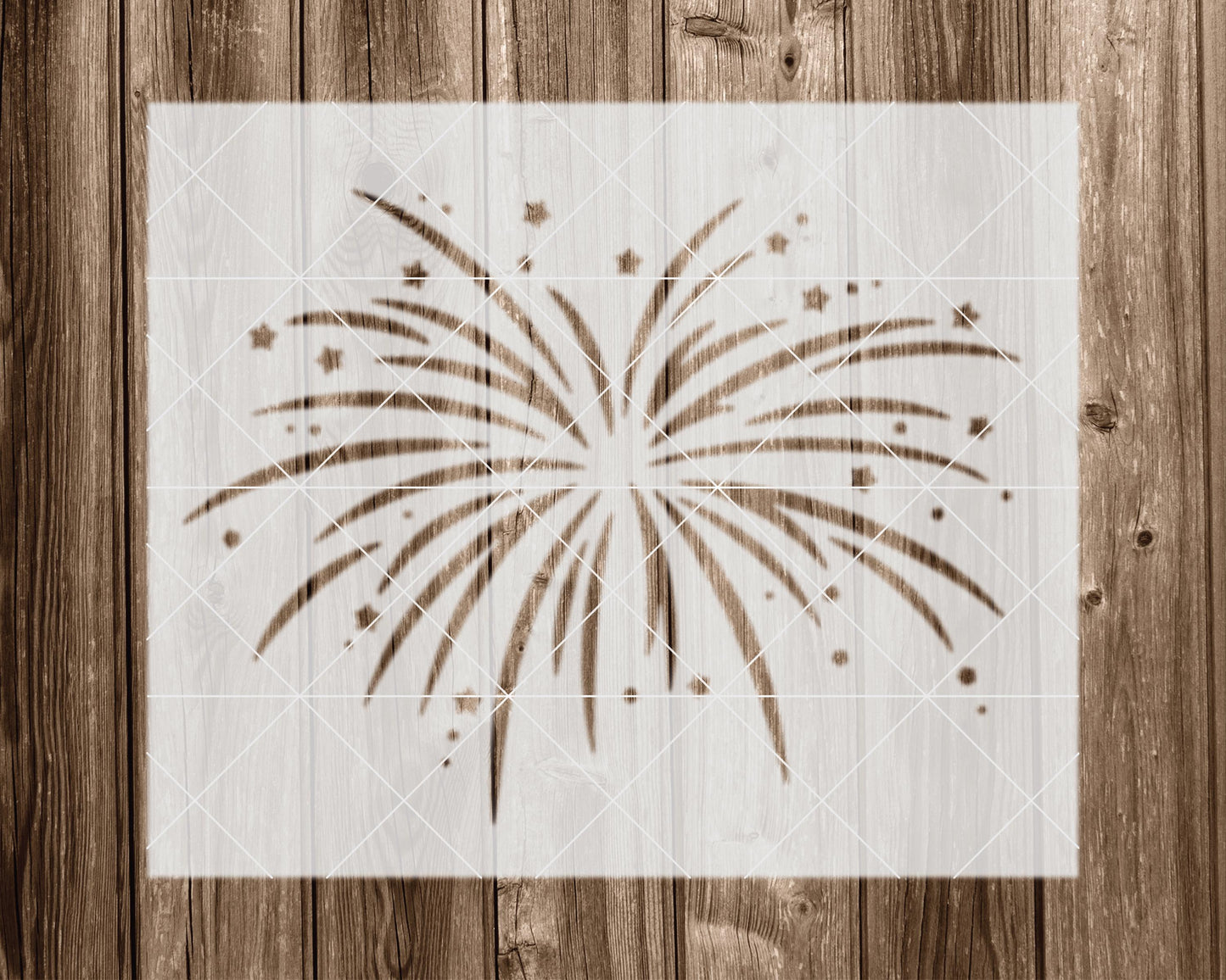 Fireworks Stencil, Reusable Stencil For Painting, 2329