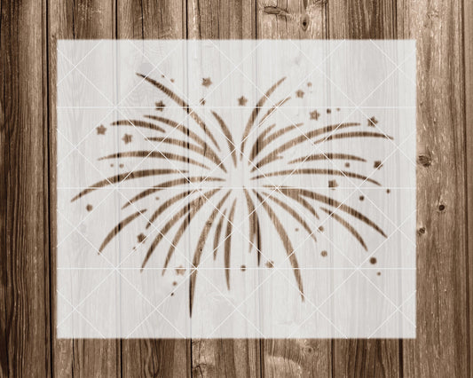 Fireworks Stencil, Reusable Stencil For Painting, 2329