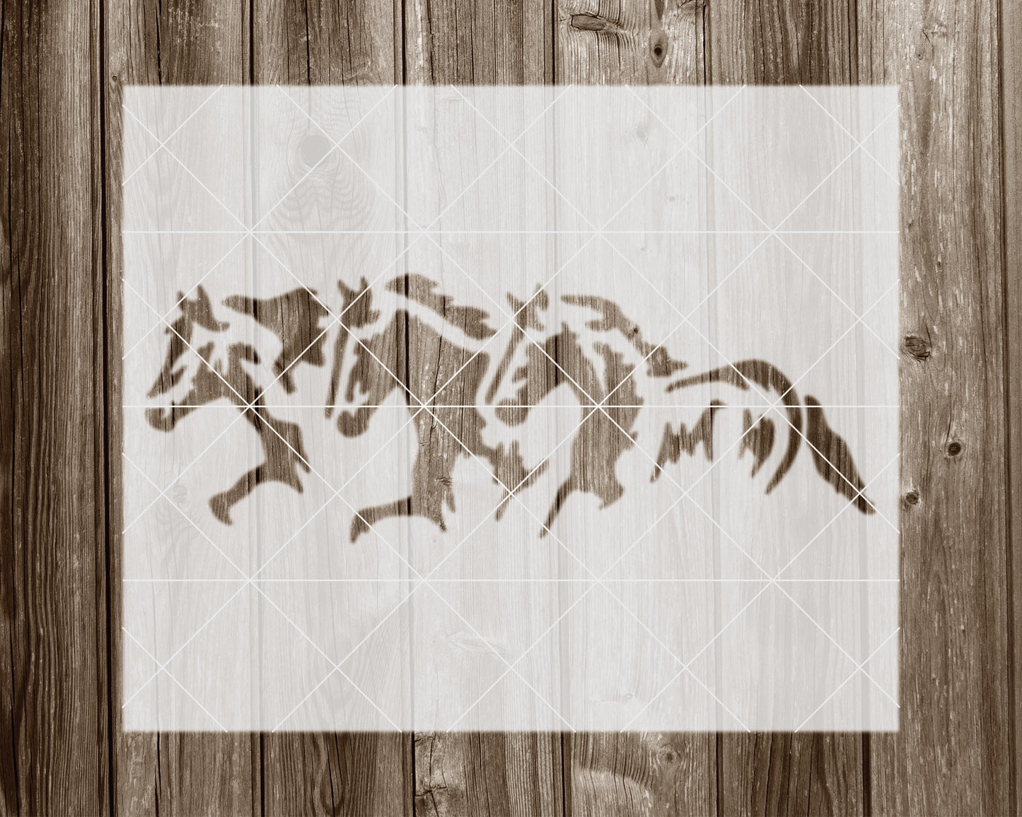 Horses Stencil, Reusable Stencil For Painting, 2082