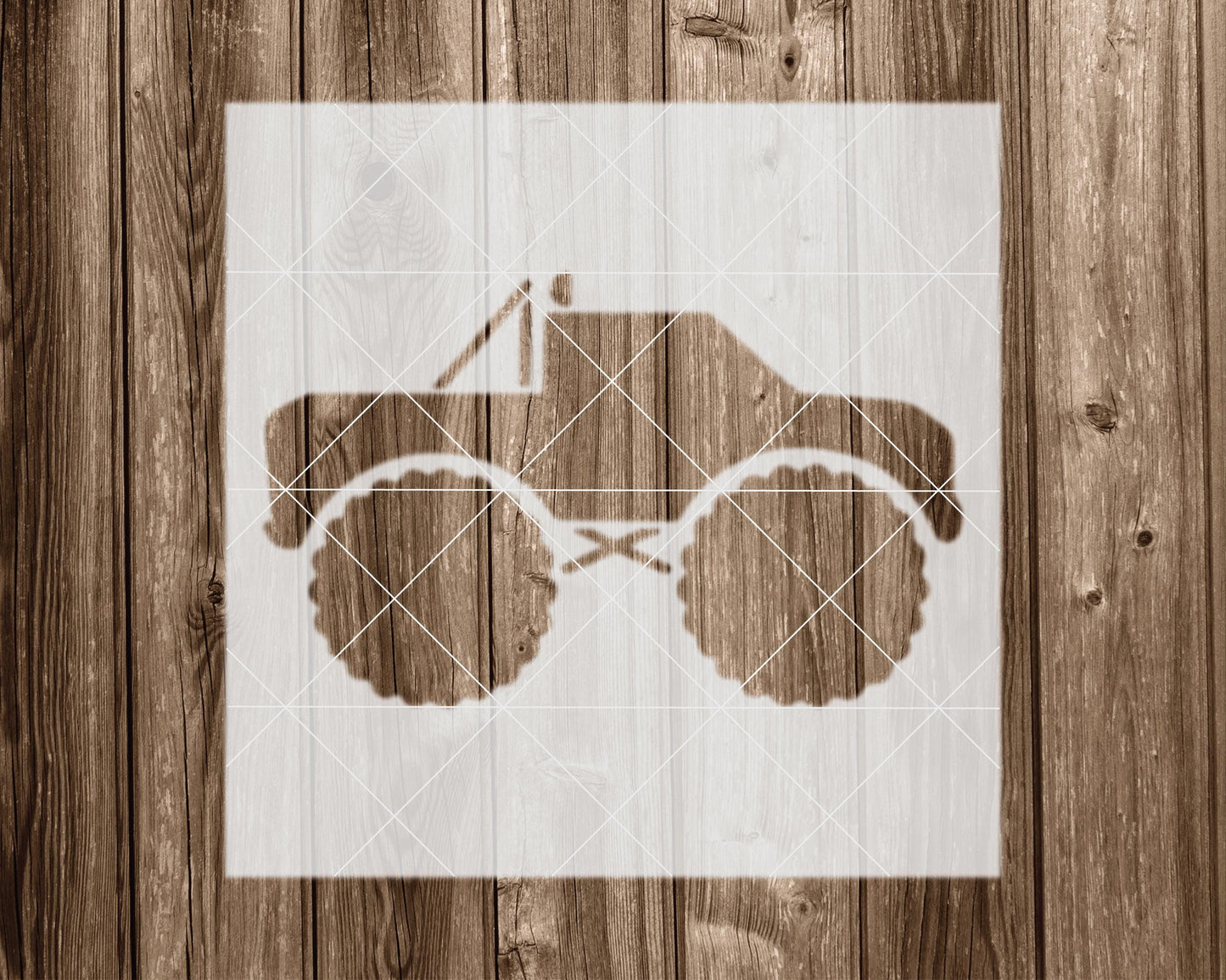 Monster Truck Stencil, Reusable Stencil For Painting, 2291