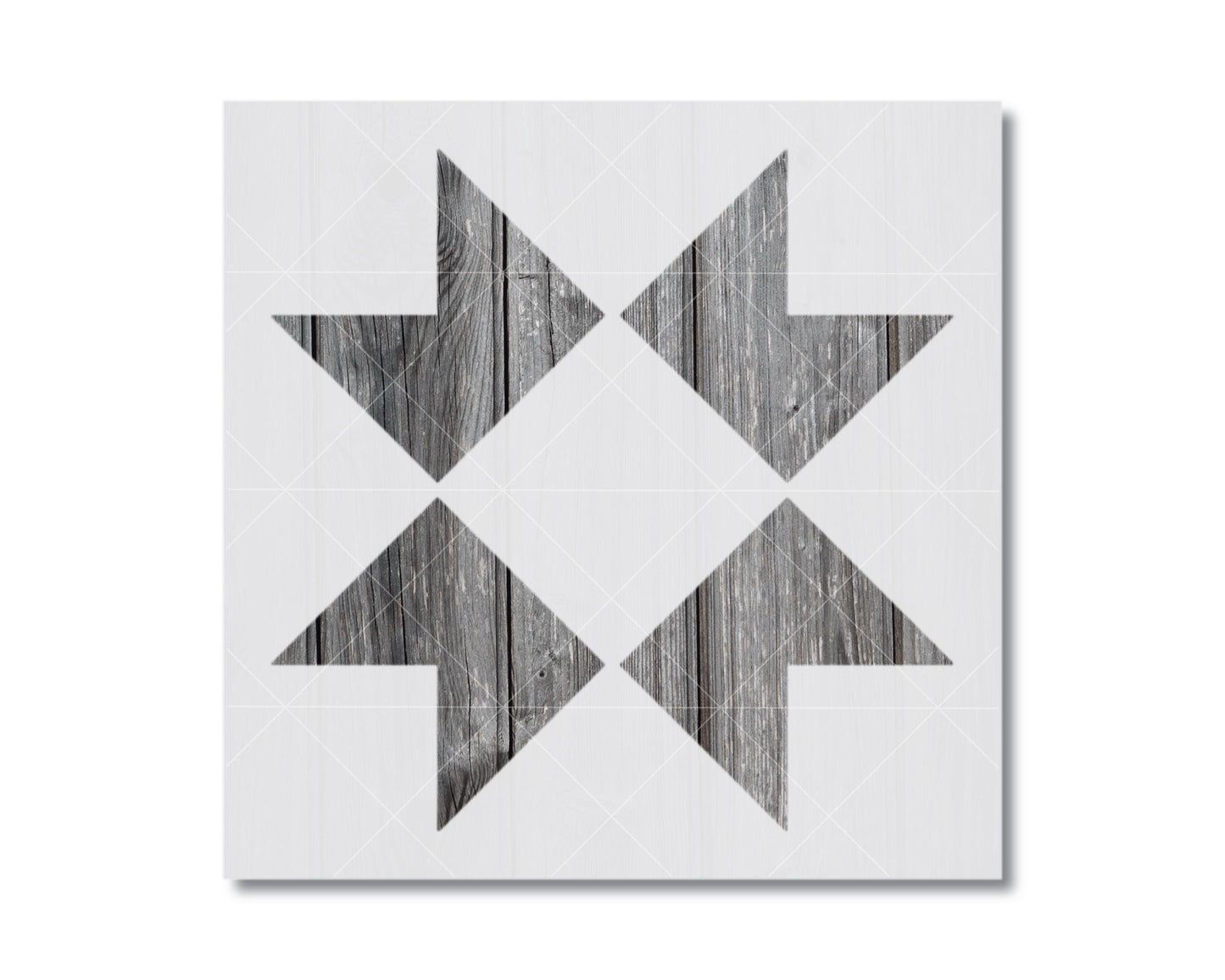 The image is a square with four black and white geometric shapes, resembling arrows or arrows pointing in different directions.