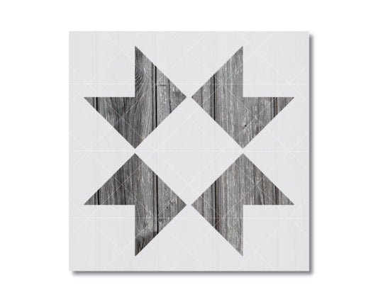 The image is a square with four black and white geometric shapes, resembling arrows or arrows pointing in different directions.