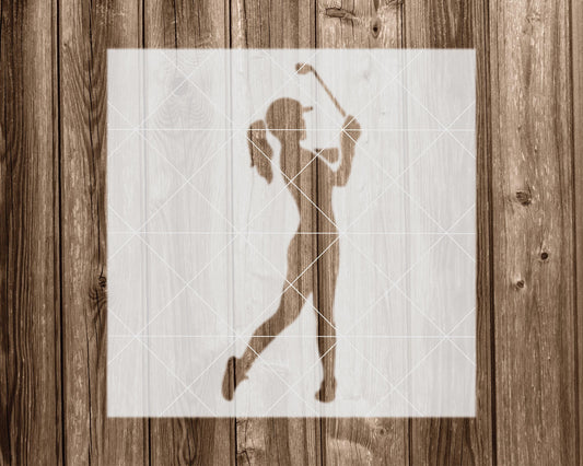 Golfer Stencil, Reusable Stencil For Painting, 2304