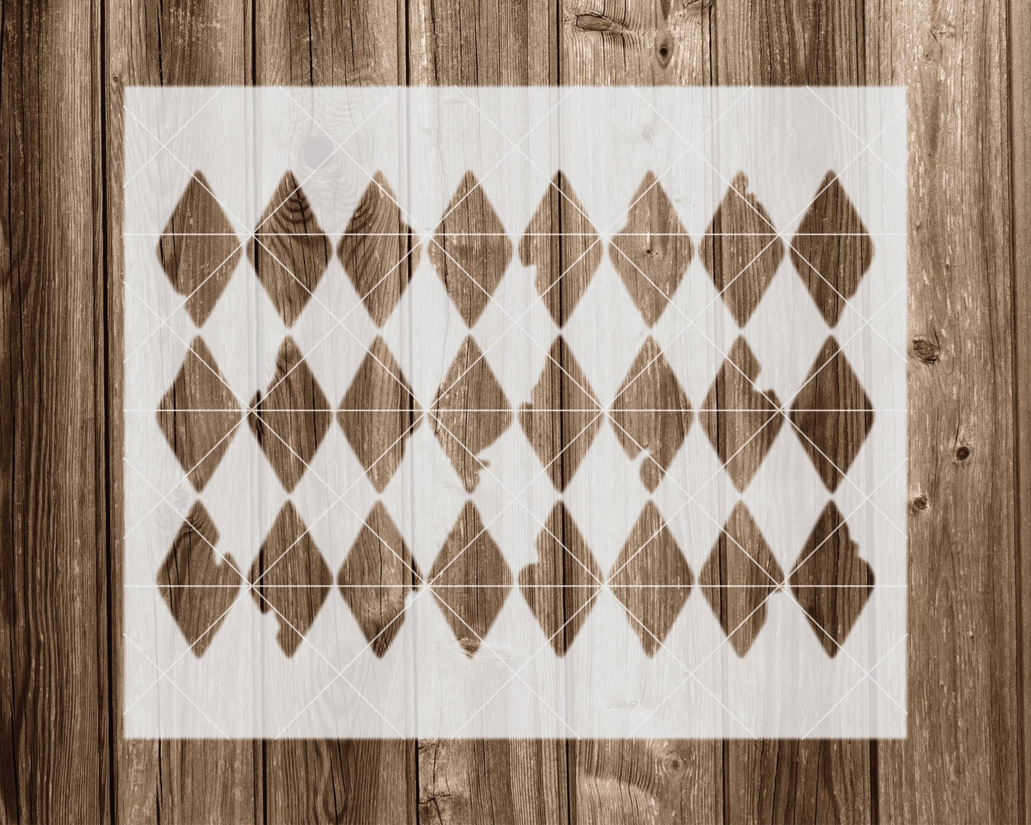 Diamonds Pattern Stencil, Reusable Mylar for Painting and Crafts, 2380