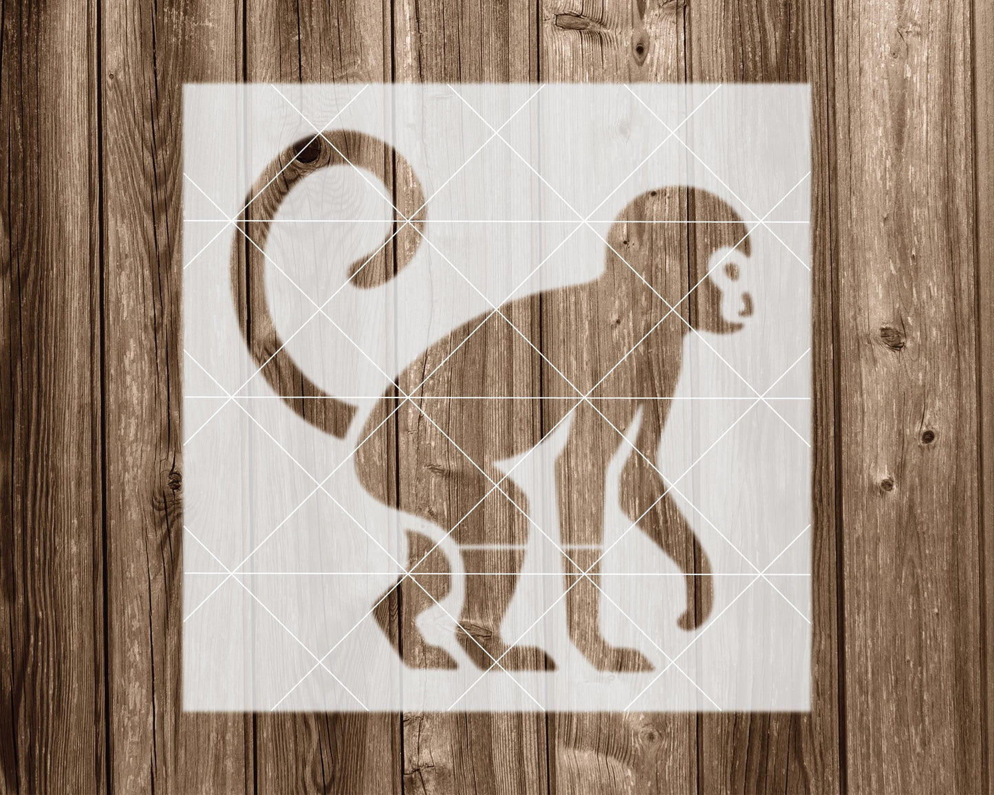 Reusable Mylar Stencil – Durable Monkey Art Sheet | Food Safe, Easy Clean Craft Tool