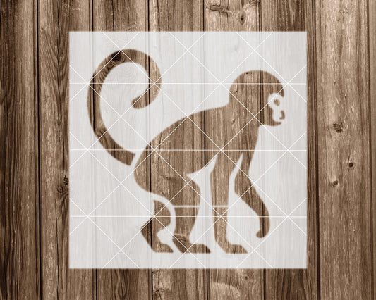 Reusable Mylar Stencil – Durable Monkey Art Sheet | Food Safe, Easy Clean Craft Tool