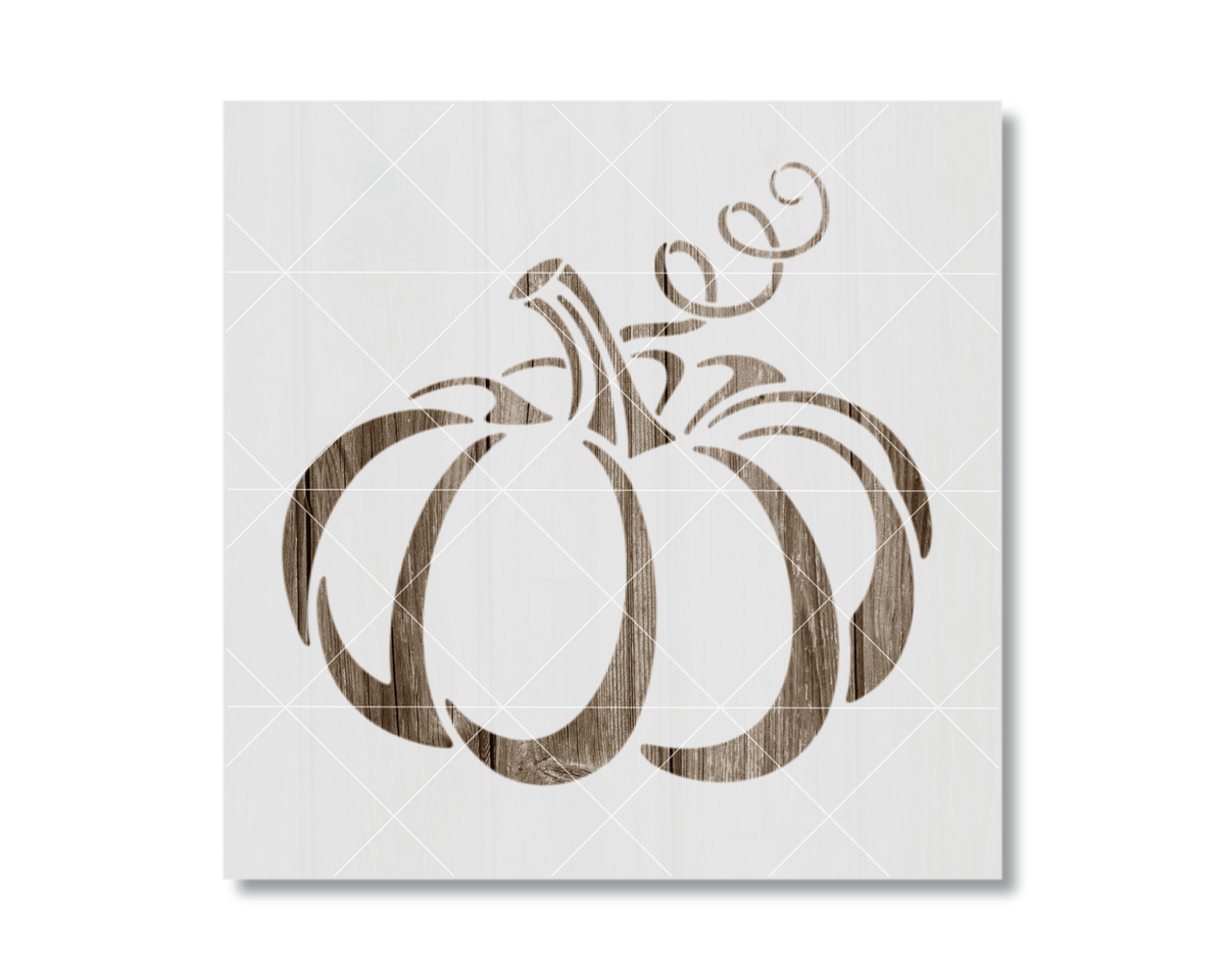 A stylized pumpkin silhouette is depicted in the image.