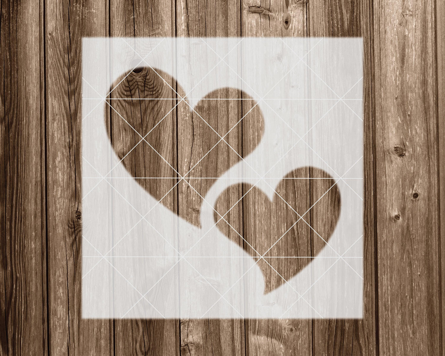 Hearts Stencil, Reusable Stencil For Painting, 2258