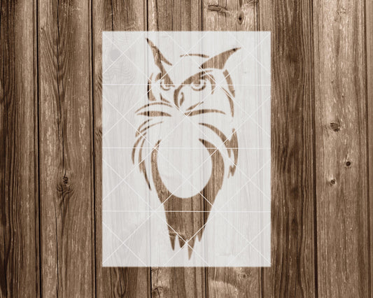 Owl Stencil - Reusable Mylar Craft Template for Painting Projects