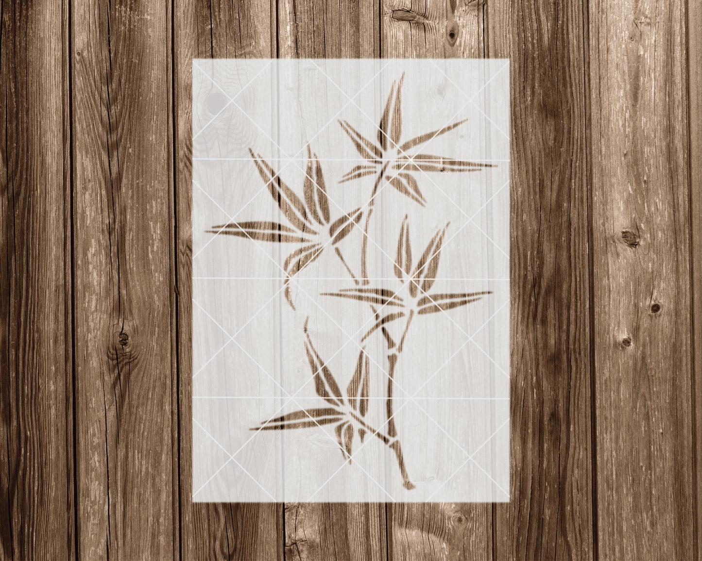Bamboo Leaves Stencil, Reusable Mylar for Painting and Crafts, 2359