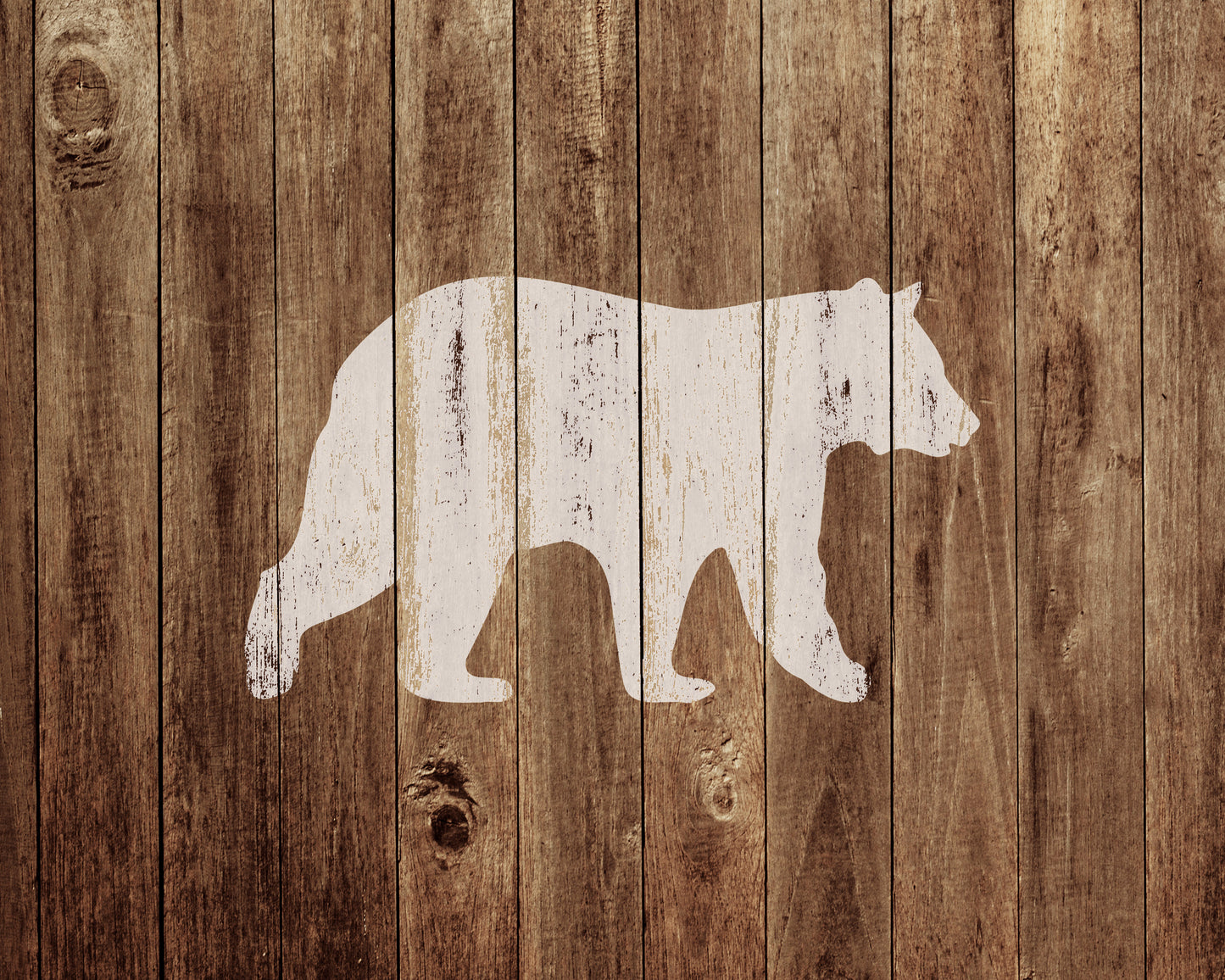 Bear Stencil, Reusable Stencil For Painting, 016