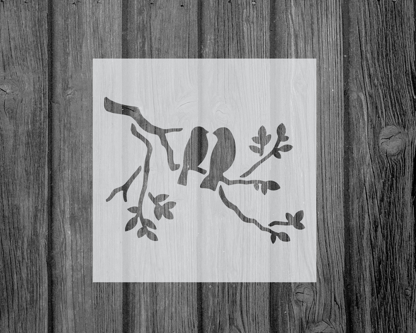 Birds on Tree Branch Stencil, Reusable Stencil For Painting, 543