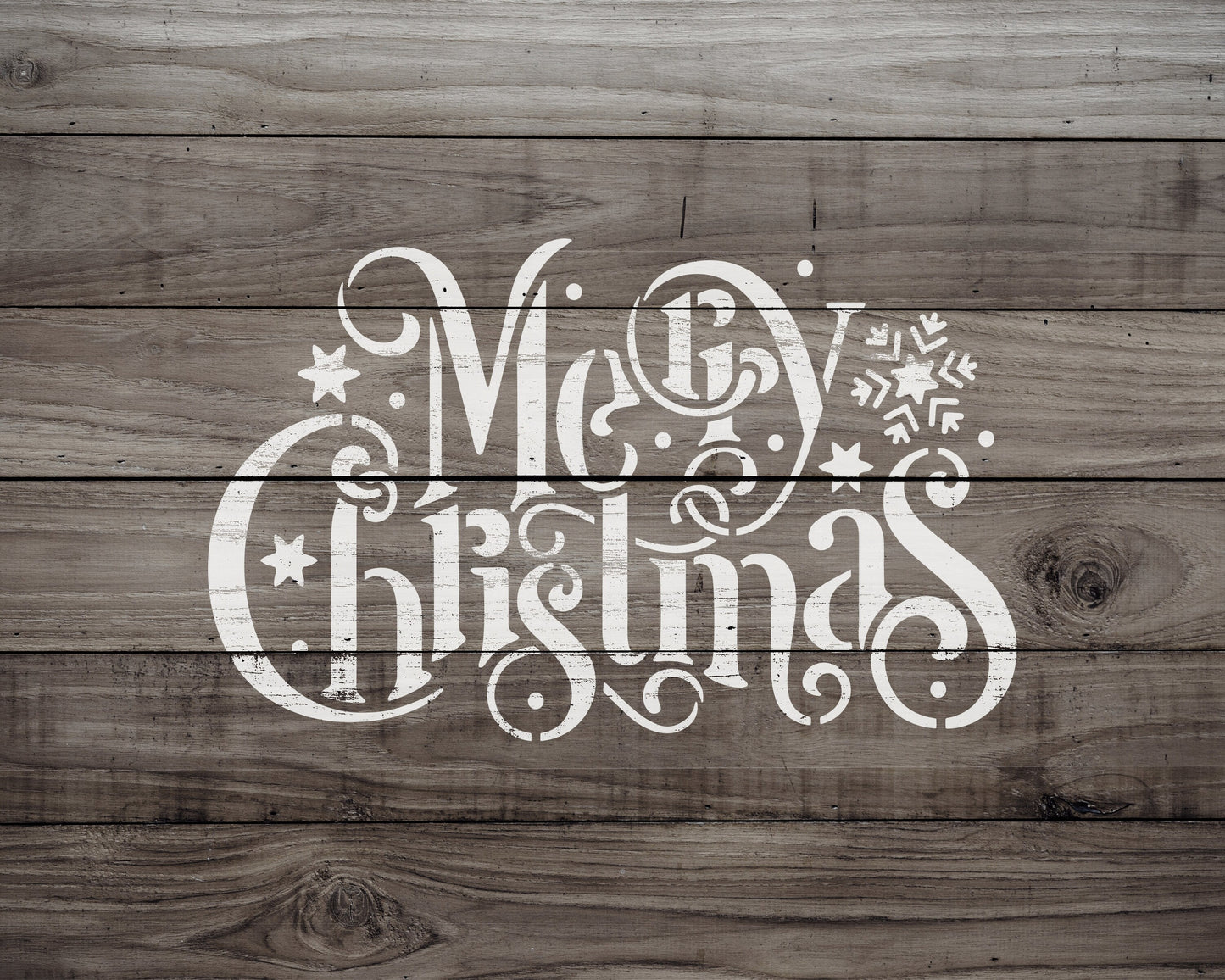 Merry Christmas Stencil, Reusable Stencil For Painting, 708