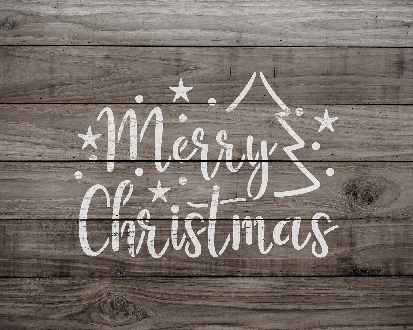 Merry Christmas Stencil, Reusable Stencil For Painting, 709