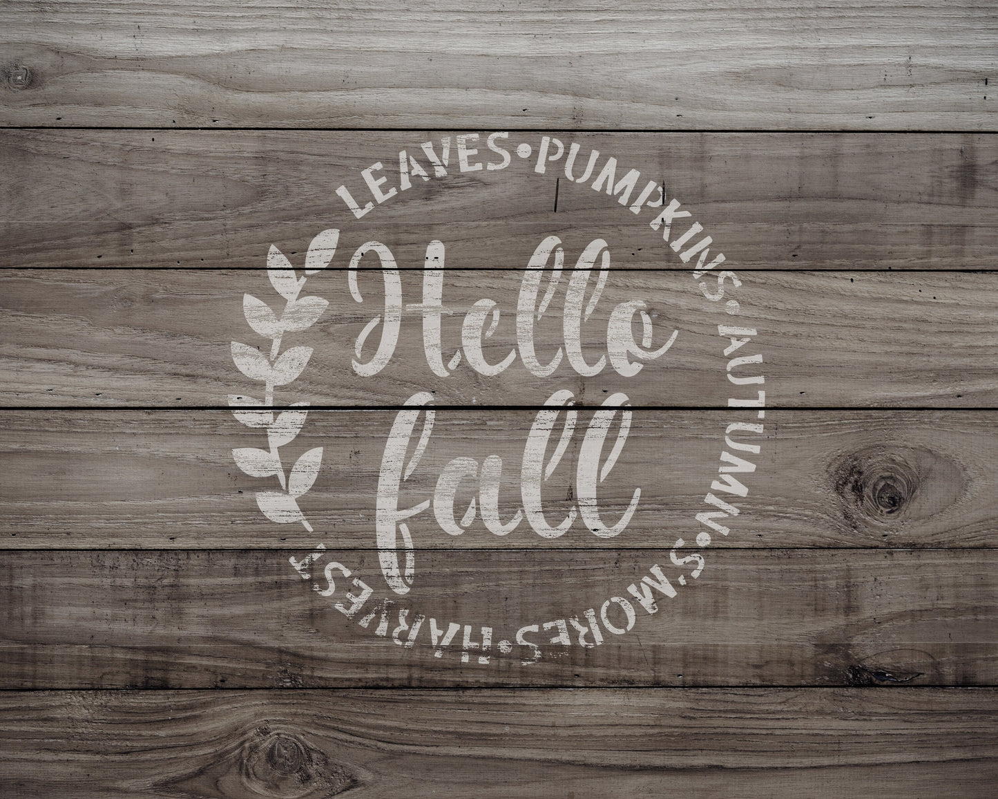 Hello Fall Stencil, Reusable Stencil For Painting, 855