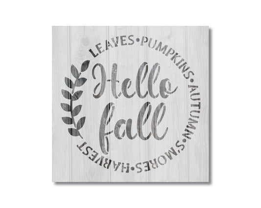 Hello Fall Stencil, Reusable Stencil For Painting, 855