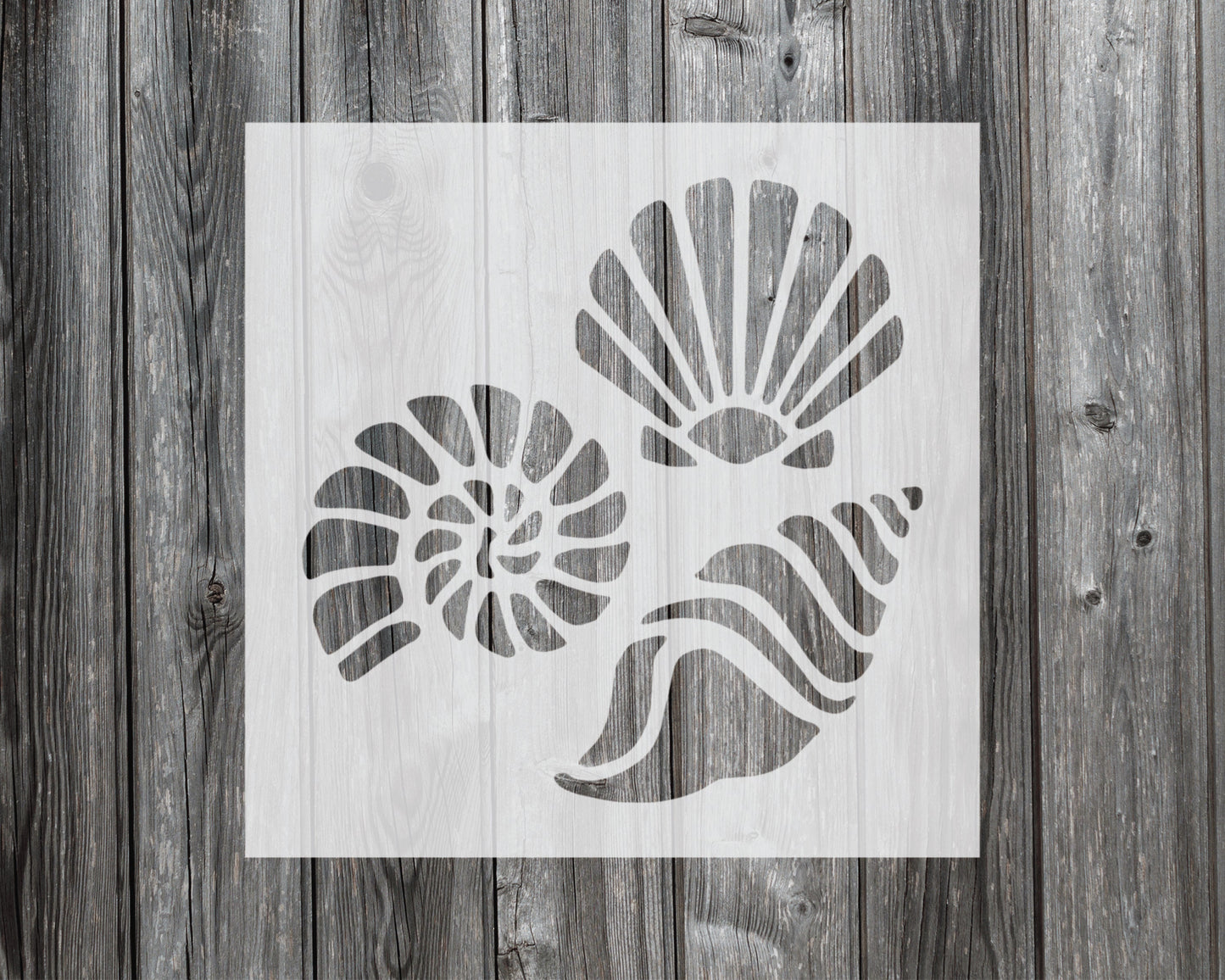 Seashells Stencil, Reusable Stencil For Painting, 857