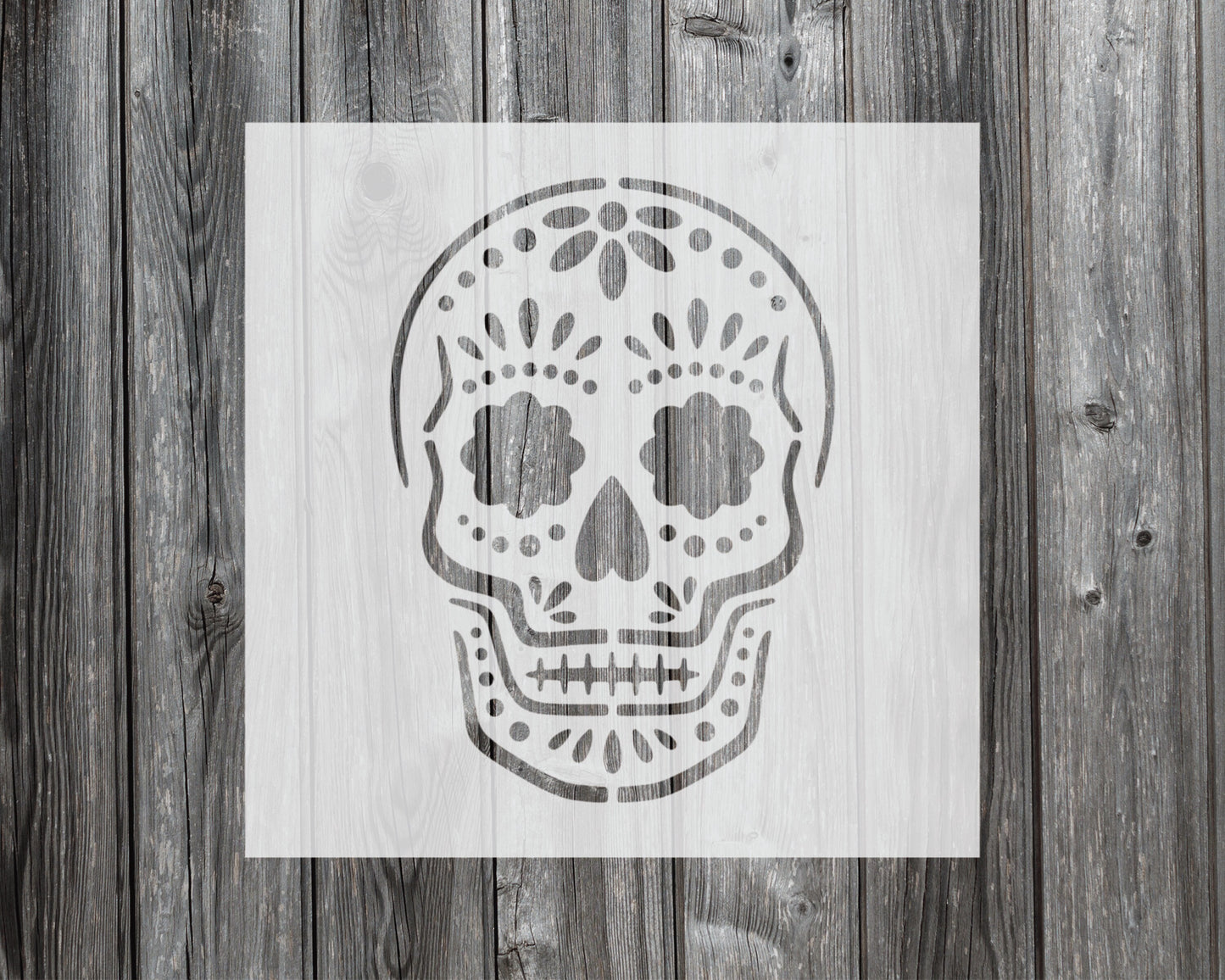 Sugar Skull Stencil, Reusable Stencil For Painting, 875