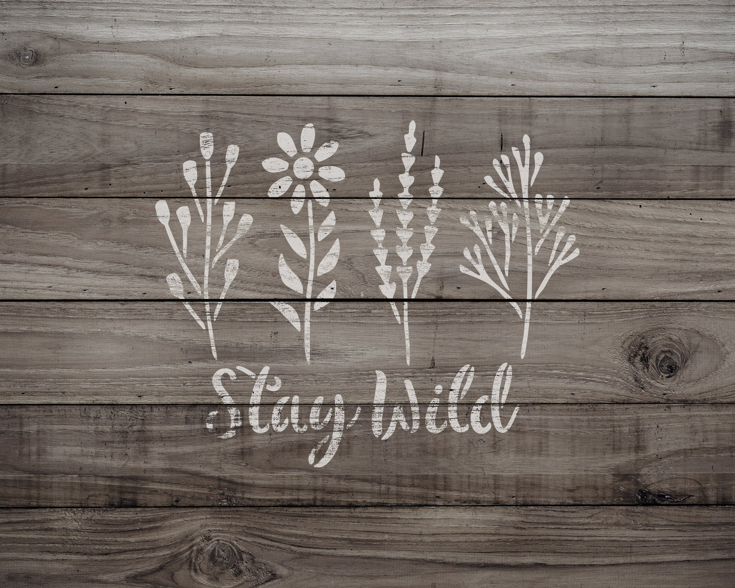 Wildflowers Stencil, Reusable Stencil For Painting, 876