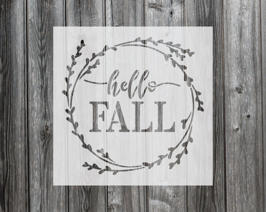 Hello Fall Stencil, Reusable Stencil For Painting, 868