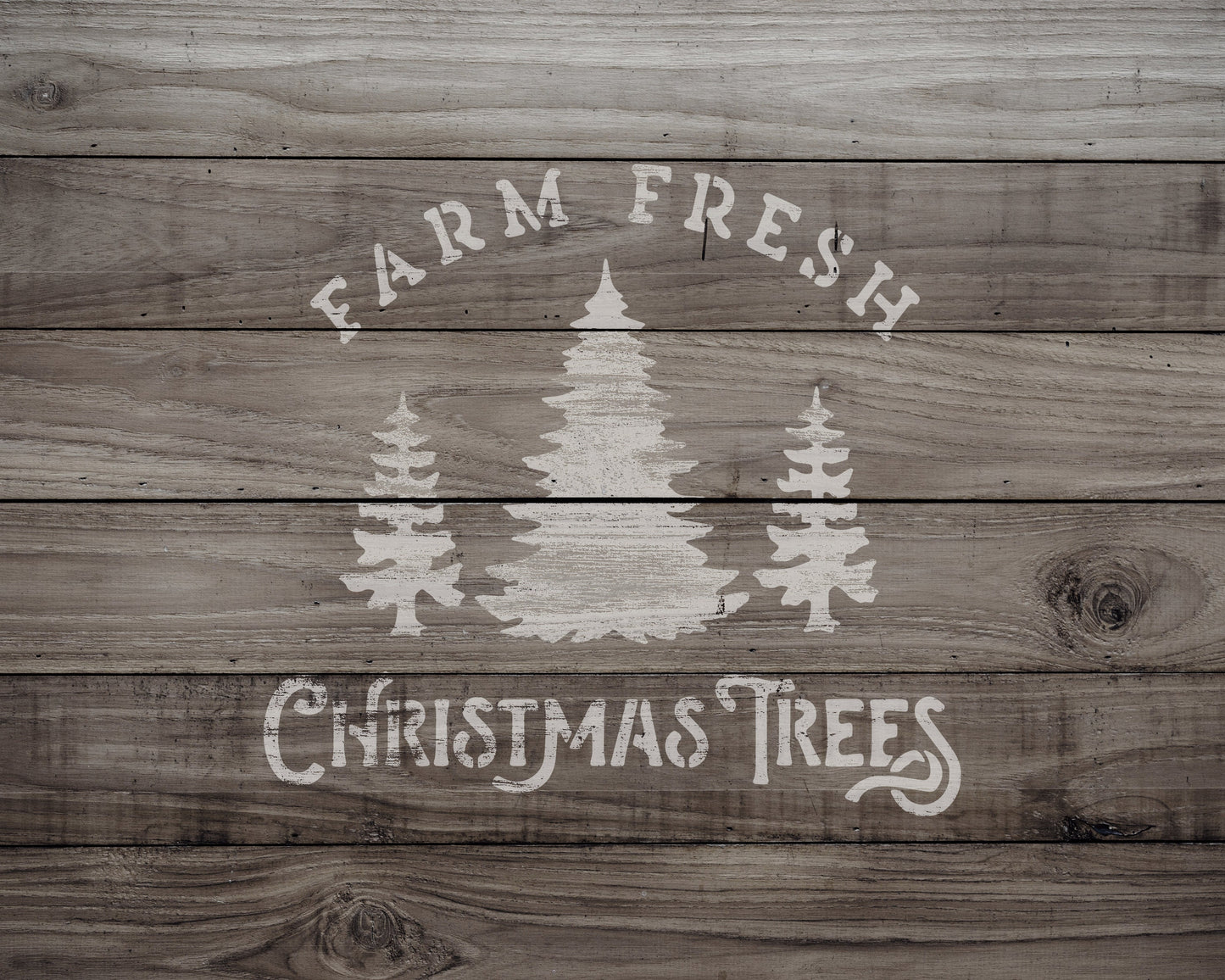 Farm Fresh Christmas Trees Stencil, Reusable Stencil For Painting, 890