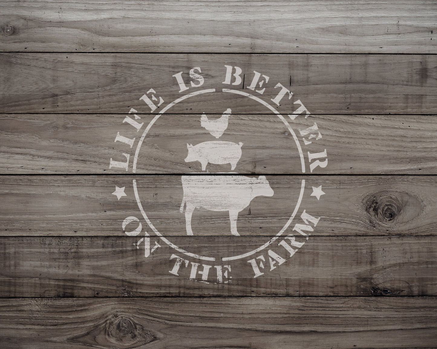 Life Is Better On The Farm Stencil, Reusable Stencil For Painting, 893