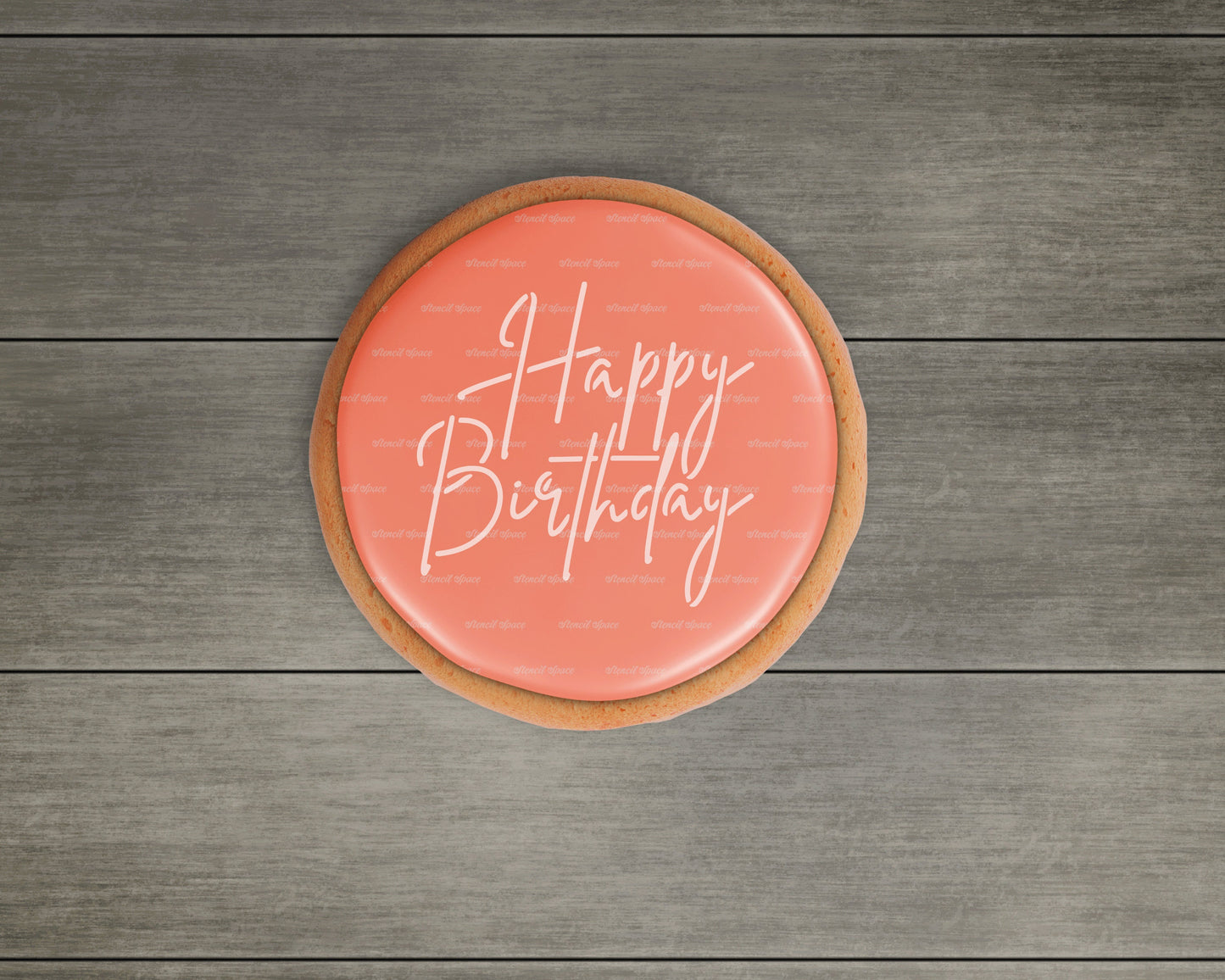 Happy Birthday Cookie Stencil, Reusable Baking Stencil, 898