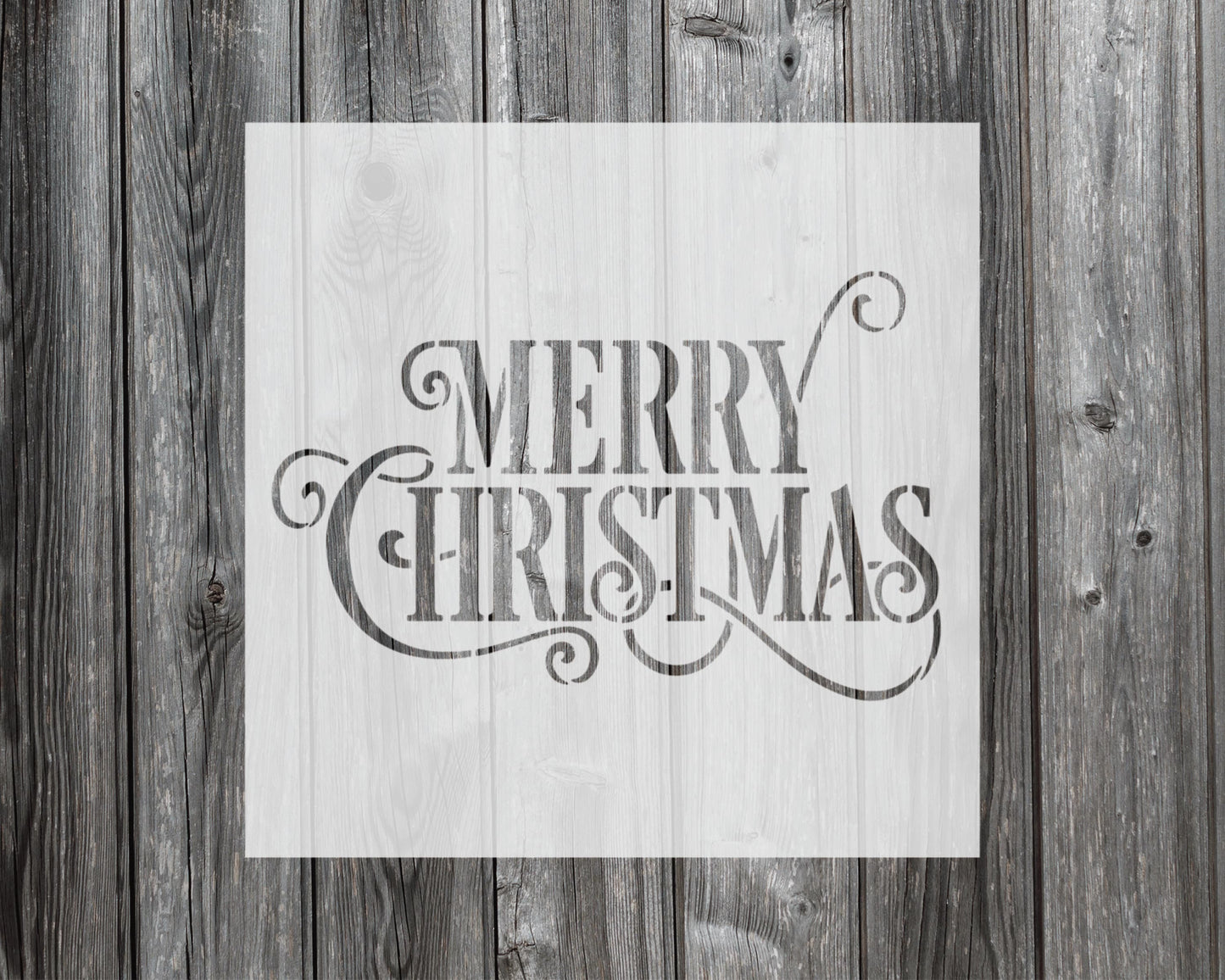 Merry Christmas Stencil, Reusable Stencil For Painting, 715