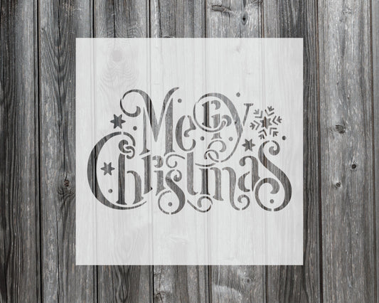 Merry Christmas Stencil, Reusable Stencil For Painting, 708