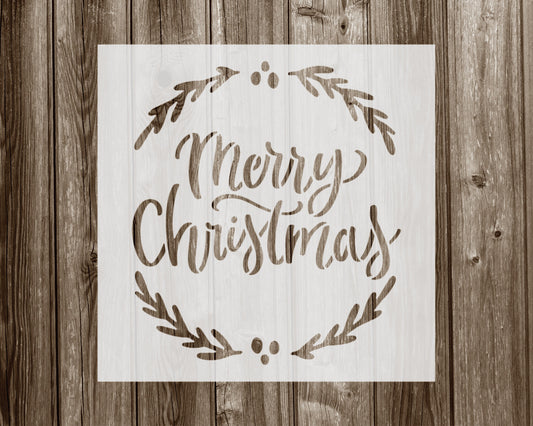 Merry Christmas Stencil, Reusable Stencil For Painting, 906