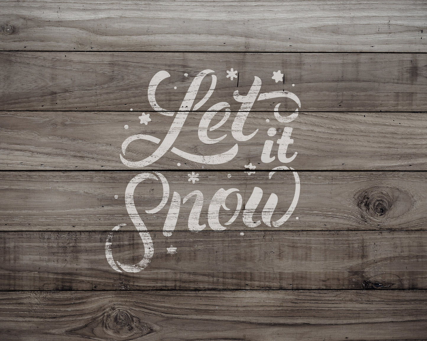 Let It Snow Stencil, Reusable Stencil For Painting, 907