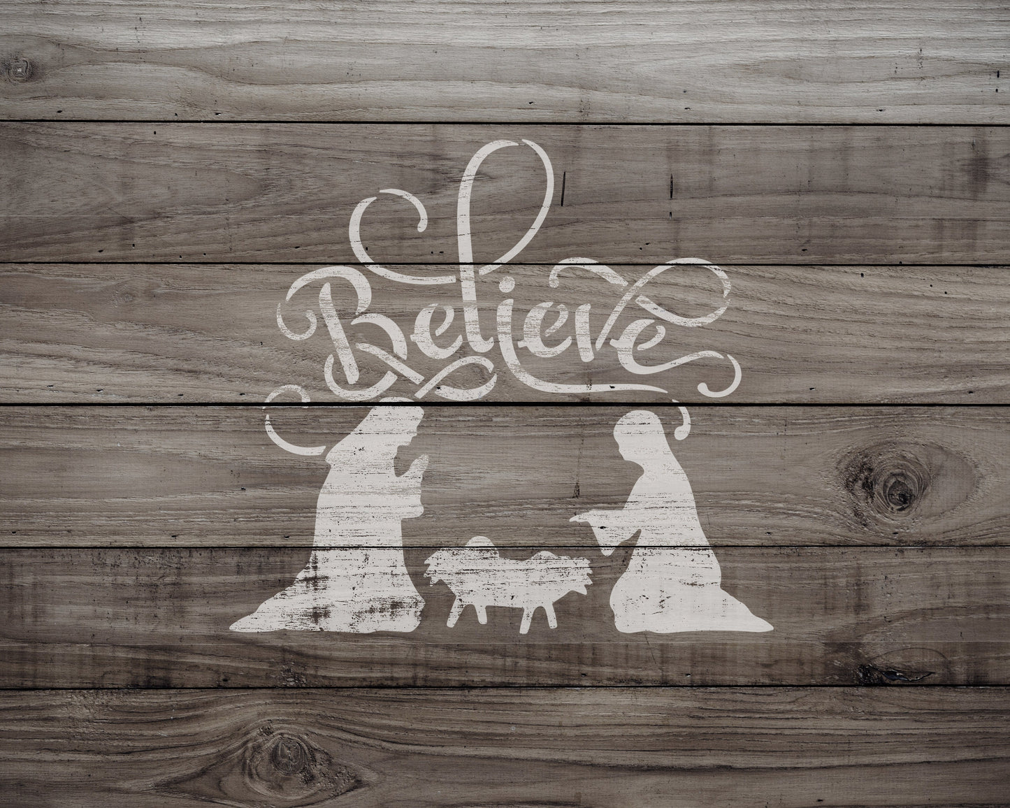 Nativity Stencil, Reusable Stencil For Painting, 916