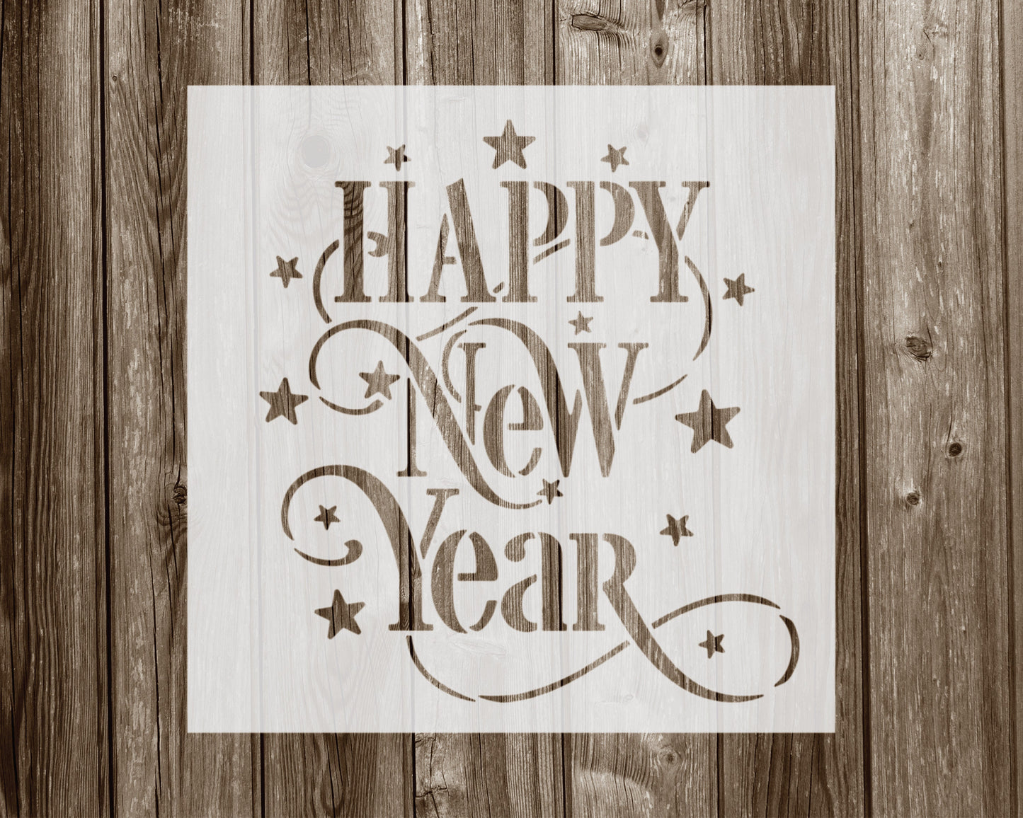 Happy New Year Stencil, Reusable Stencil For Painting, 917