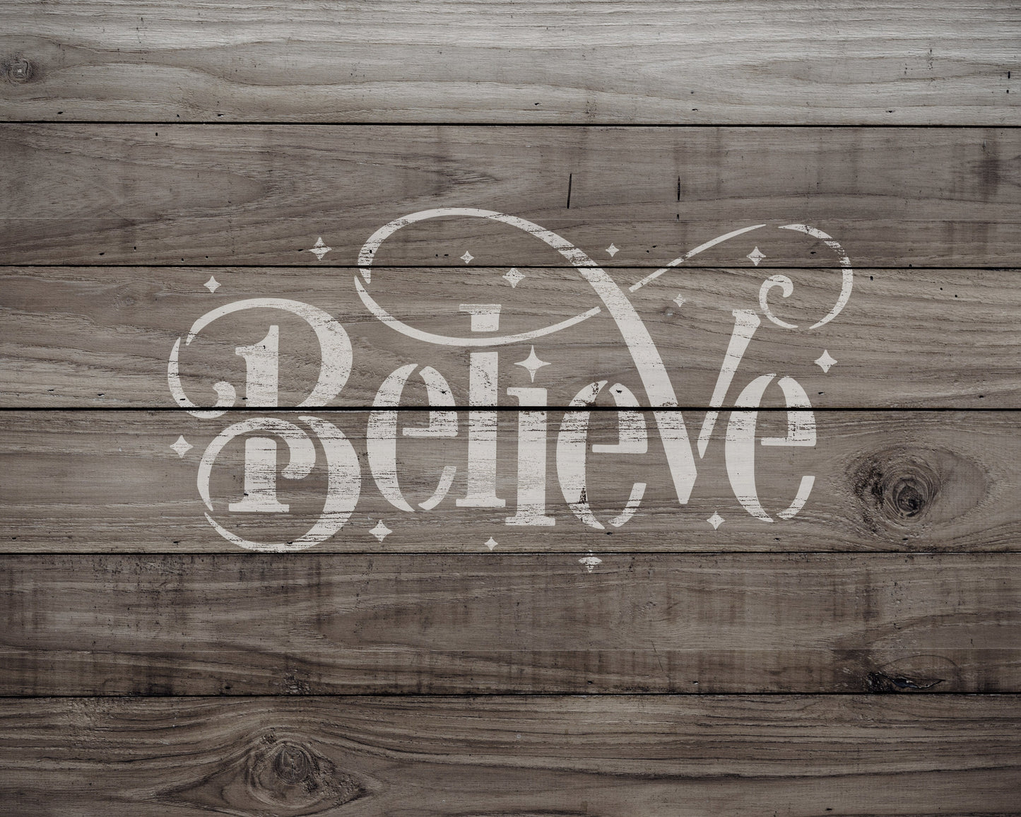 Believe Stencil, Reusable Stencil For Painting, 920