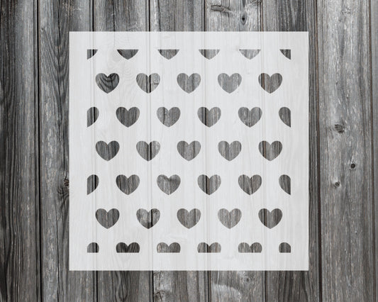 Hearts Stencil, Reusable Stencil For Painting, 947