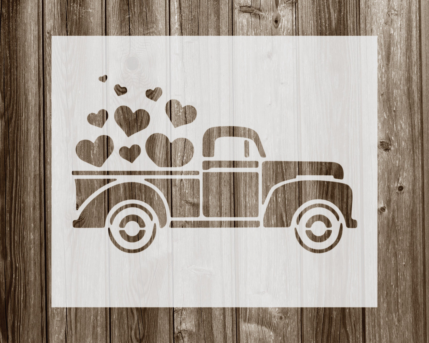 Heart Truck Stencil, Reusable Stencil For Painting, 933