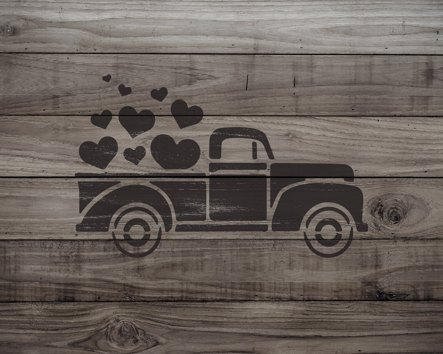 Heart Truck Stencil, Reusable Stencil For Painting, 933