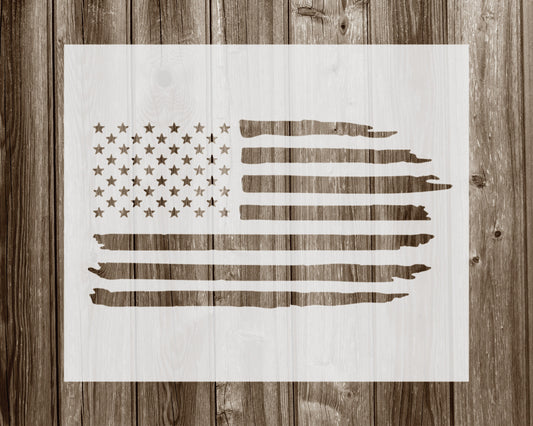 American Flag Distressed Stencil, Reusable Stencil For Painting, 980