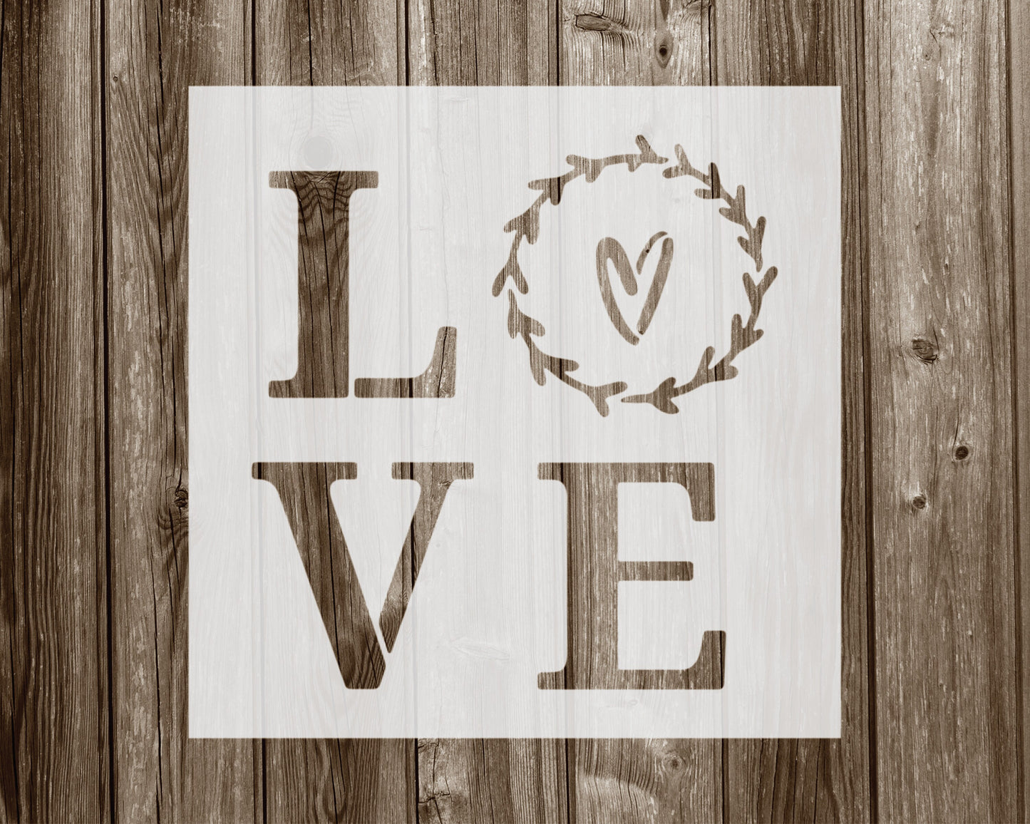 Love Wreath Stencil, Reusable Stencil For Painting, 975