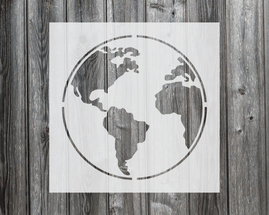 Earth Stencil, Reusable Stencil For Painting, 050