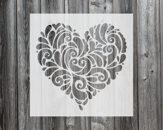 Heart Stencil, Reusable Stencil For Painting, 849