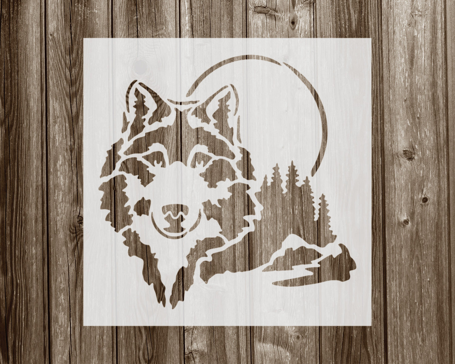 Wolf Stencil, Reusable Stencil For Painting, 356