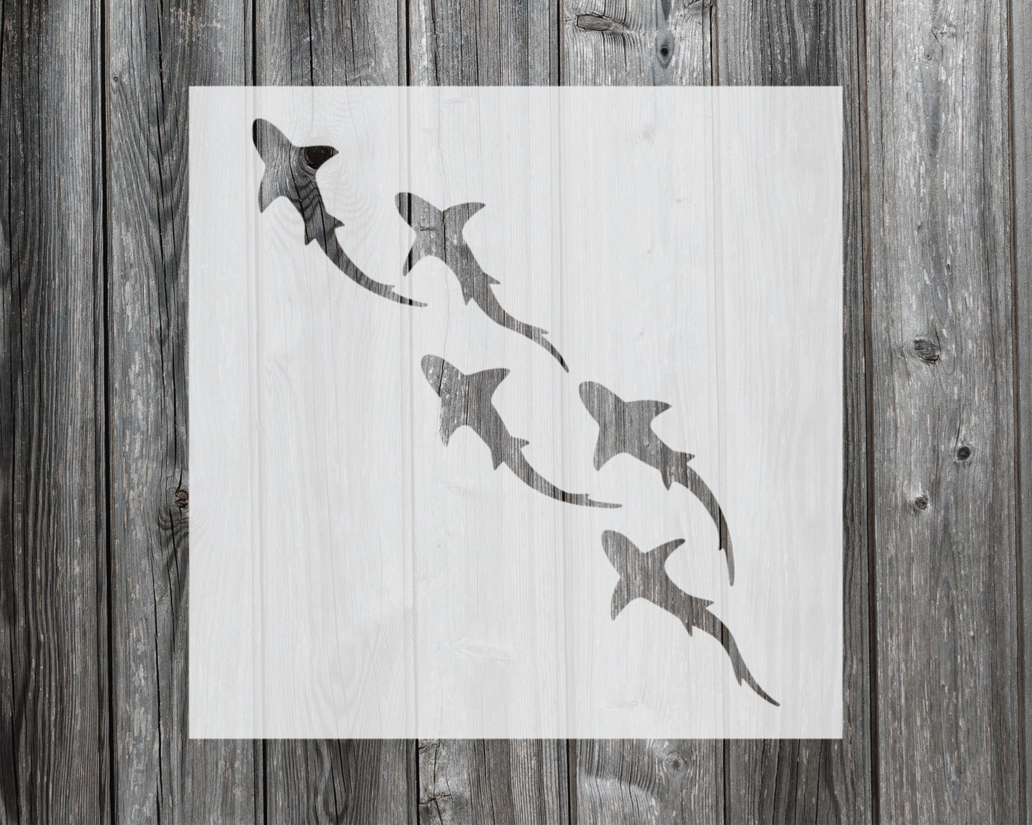 Sharks Stencil, Reusable Stencil For Painting, 557