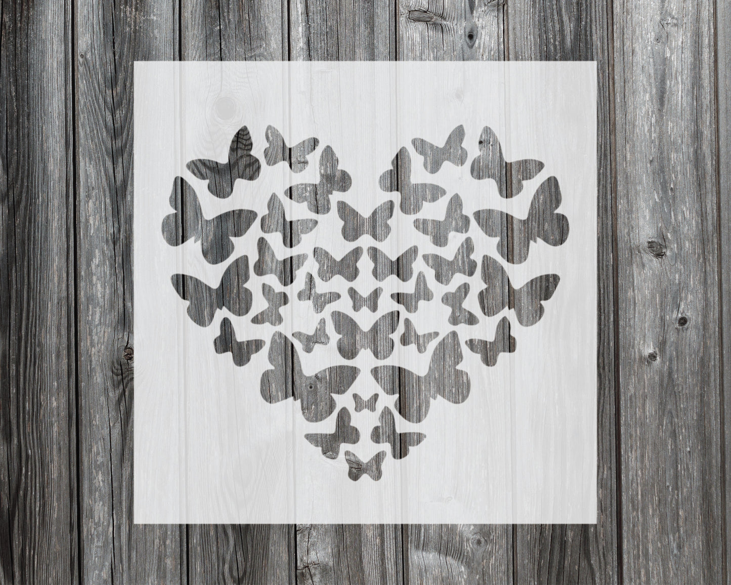 Butterfly Heart Stencil, Reusable Stencil For Painting, 303