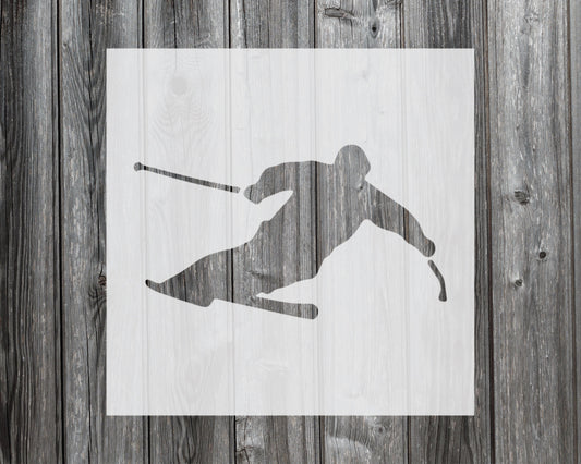 Skiing Stencil, Reusable Stencil For Painting, 809