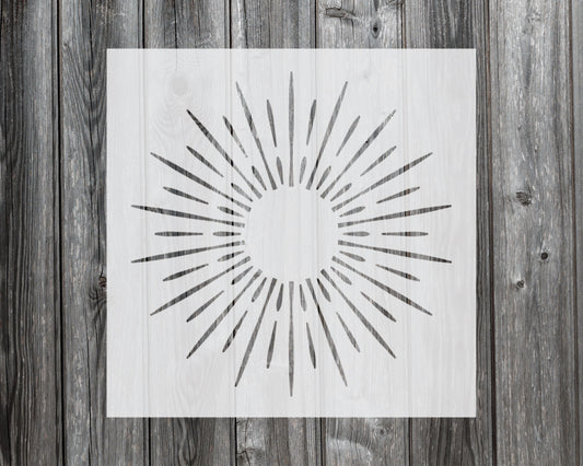 Sun Burst Stencil, Reusable Stencil For Painting, 638